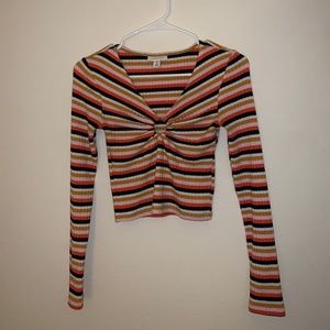 cute striped long sleeve top